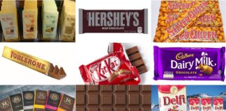 9 Merek Cokelat Batang Penyejuk Suasana Hati Cokelat riil biasa disimpan di showcase, sementara cokelat kompon biasa disimpan di rak biasa.