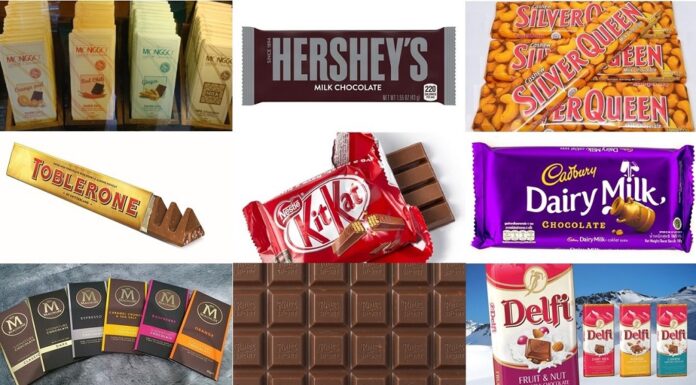 9 Merek Cokelat Batang Penyejuk Suasana Hati Cokelat riil biasa disimpan di showcase, sementara cokelat kompon biasa disimpan di rak biasa.